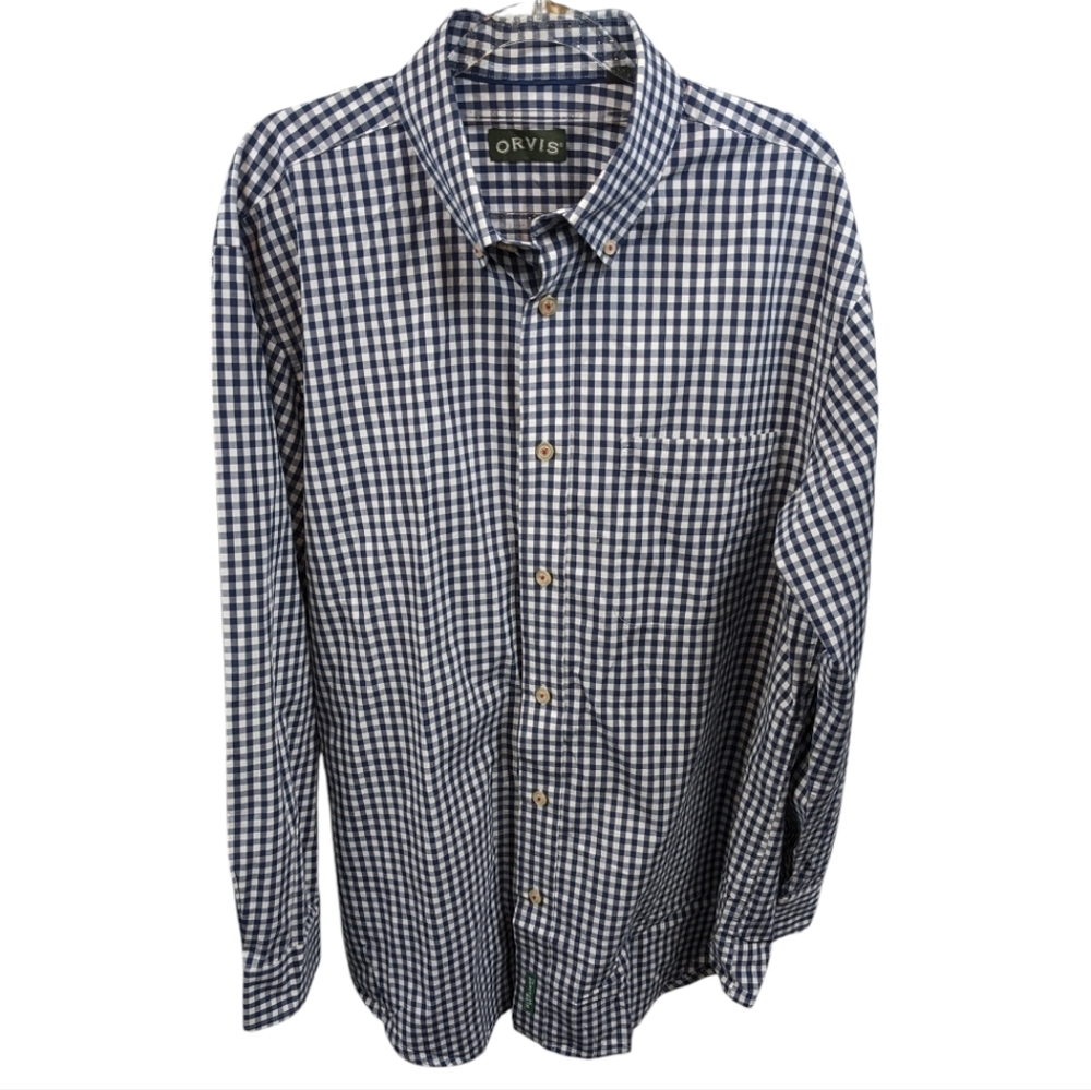 Orvis Men's Heritage Poplin Long-Sleeve Shirt Sz L